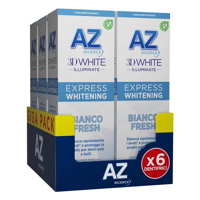 Dentifricio 3DWhite Illuminate Bianco Sbiancante Delicato 6x50ml - Az