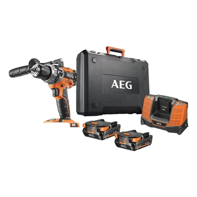 AEG 18V PRO18V Brushless Akku-Kompakt-Schlagbohrschrauber BSB18C2BL202C - 2-Gang-Getriebe - Max. Drehmoment 60 Nm - 22 Drehmomentstufen - 13 mm Bohrfutter - Inkl. 2 x 2,0 Ah Akkus & Ladegerät