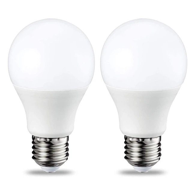 Amazon Basics LED E27 Edison Screw Bulb 85W Equivalent to 60W CRI80 Warm White Dimmable Pack of 2