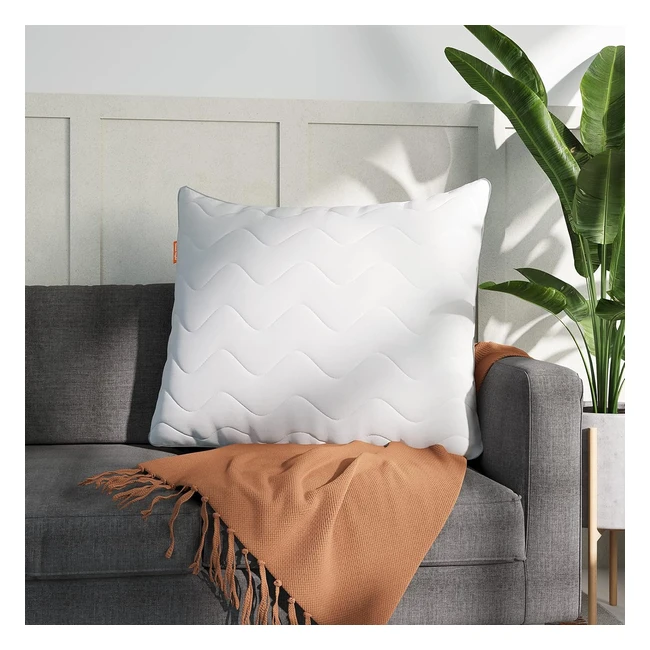 Almohada Sweetnight Fibra 80x80cm Ajustable con Cremallera - Vegano Blanco