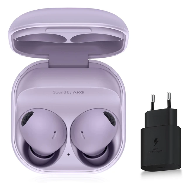 Samsung Galaxy Buds2 Pro - Écouteurs Sans Fil Lavande - Chargeur 25W Offert - Réduction Active de Bruit