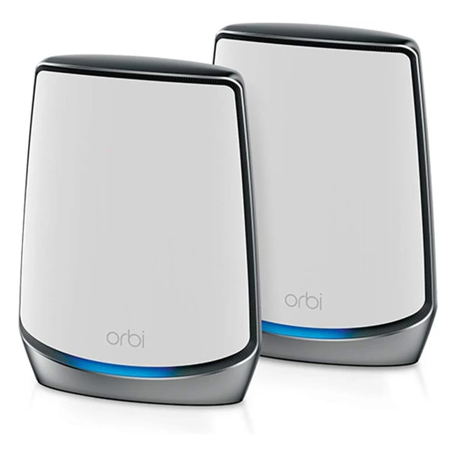 Netgear Orbi Mesh Wifi 6 Tri-banda RBK852 Kit de 2 Router Wifi 6 + Satélite - Cobertura 350m - 100 Dispositivos AX6000 6Gbps