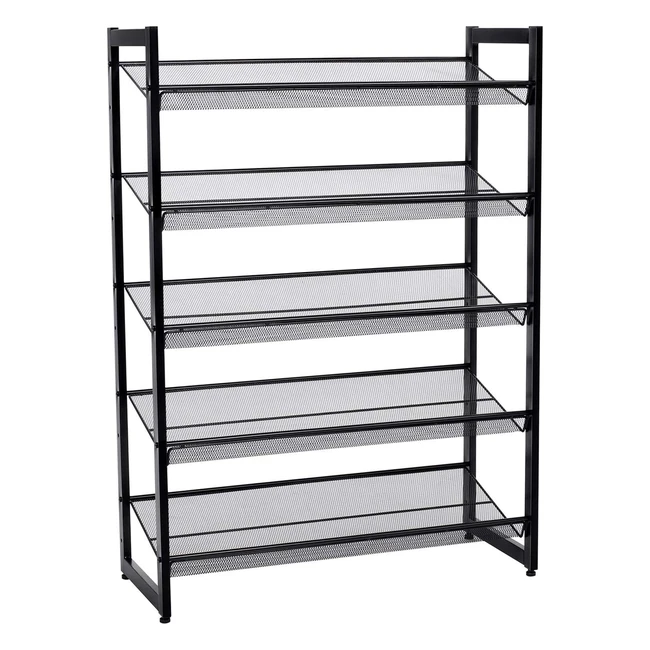 Songmics Shoe Rack 5-Tier Metal Shoe Organiser LMR005B