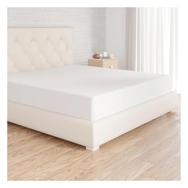 Drap-housse Amazon Basics Jersey Blanc Super King 180 x 200 cm - Confortable & Respirant