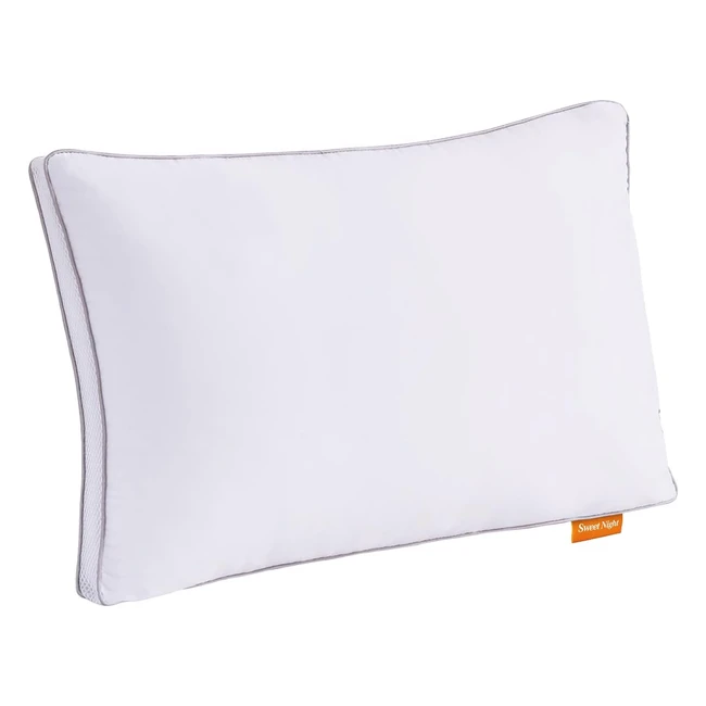 Sweetnight Pillows Pack of 1 - 100% Cotton Fabric - Anti Snore - Soft Hotel Quality - Back, Stomach, Side Sleepers - 48 x 74 cm White