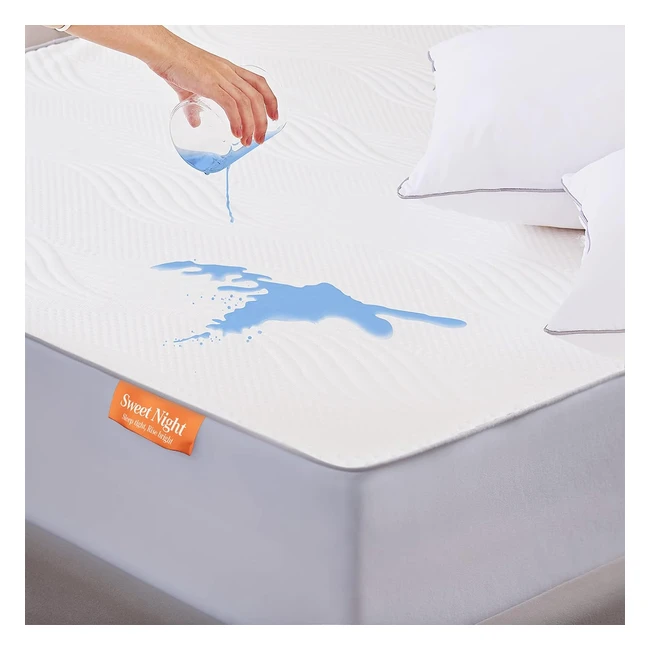 Sweetnight Waterproof Mattress Protector Double Bed 135x190cm - Extra Deep 40cm - Bamboo Cover - White