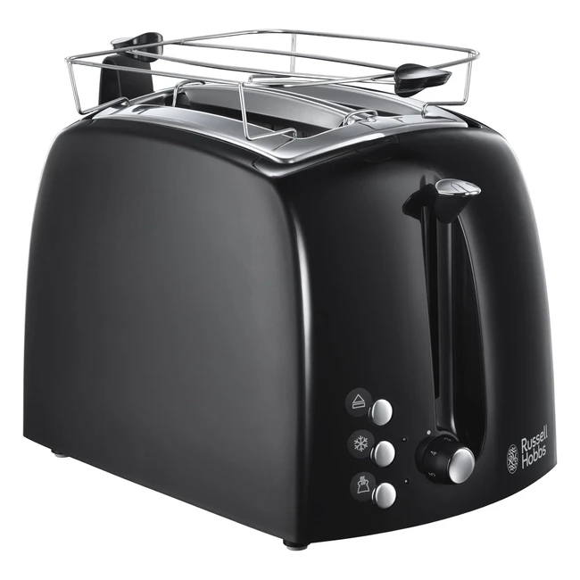 Russell Hobbs Tostapane TexturePlus 2 Fette Pinze Extra Larghi 6 Livelli 850W