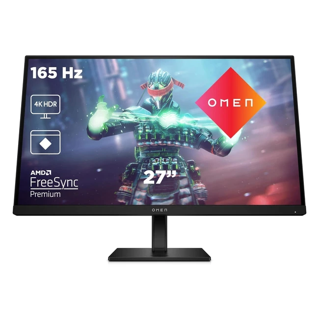 Monitor Gaming HP Omen 27 FHD 1920 x 1080 a 165Hz IPS 1ms HDMI Antirreflejo HDR DisplayPort AMD FreeSync Premium