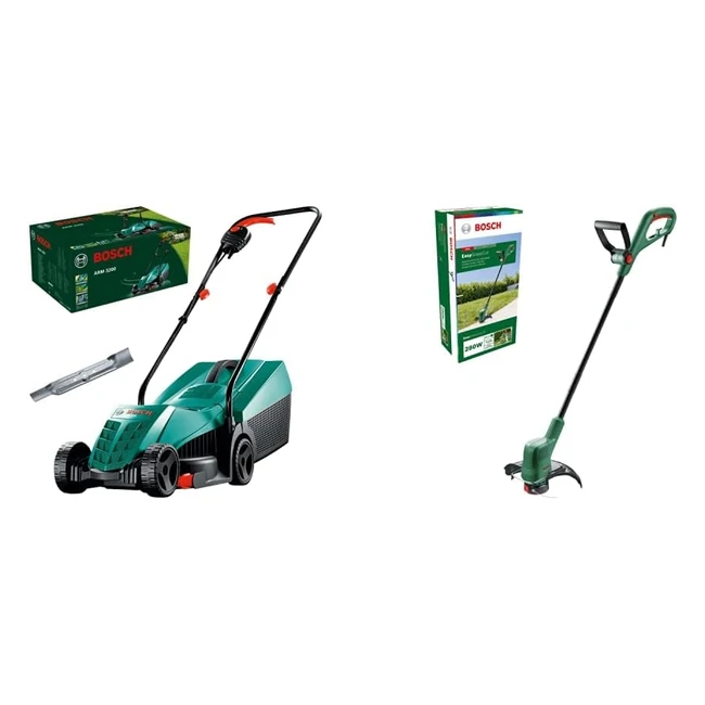 Bosch Rasaerba Elettrico ARM 3200 1200W 32cm - Tagliabordi EasyGrassCut 23 280W 23cm