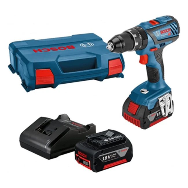 Trapano Avvitatore Bosch Professional 18V GSB 18V28 con Percussione - Incl. 2 Batterie GBA 18V 3.0Ah e Caricabatteria GAL 18V20