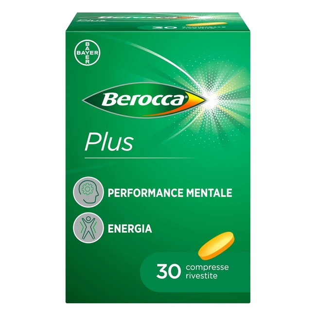 Berocca Plus Integratore Multivitaminico - Energia, Concentrazione e Memoria - 30 Compresse