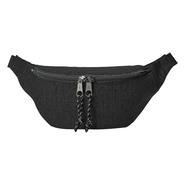 Marsupio Amazon Basics 2L Nero - Leggero e Resistente - Impermeabile - Tasca Posteriore Sicura