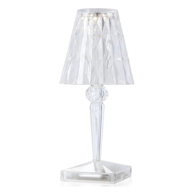 Lampada da tavolo Kartell Battery 08W - Cristallo 12x26x12 cm
