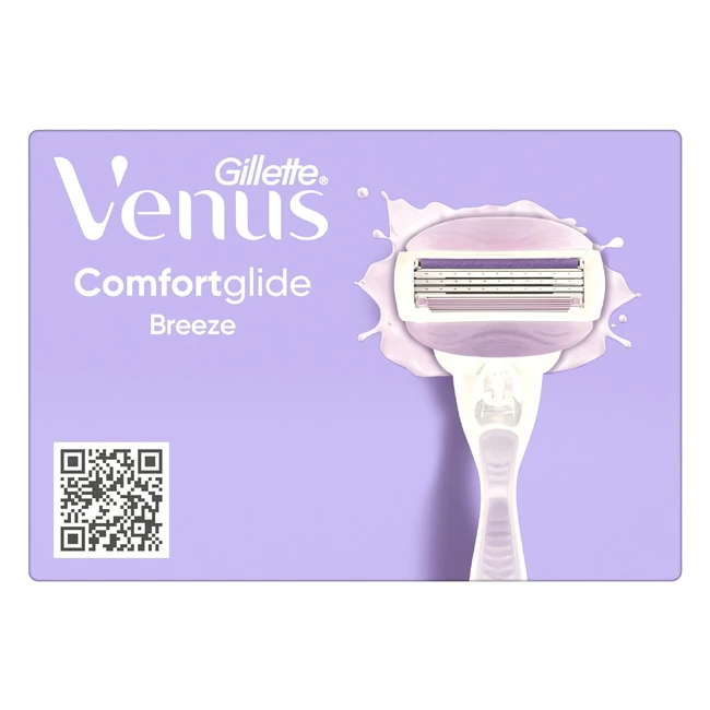Gillette Venus ComfortGlide Breeze - Maquinilla de Afeitar Mujer 1 Mango + 6 Recambios - Depilación Suave y Duradera