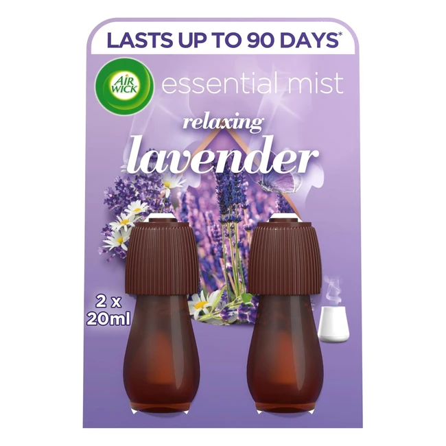 Air Wick Essential Mist Twin Refills - Relaxing Lavender - Pack of 2 - Lasts 90 Days