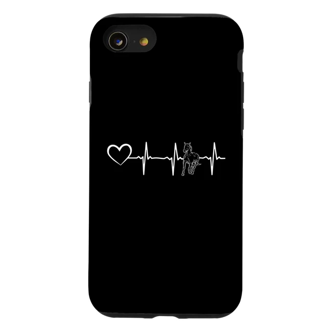 Handyhülle für iPhone SE 2020 7 8 Pferdeherzschlag Reiten Pferdeherz Mädchen