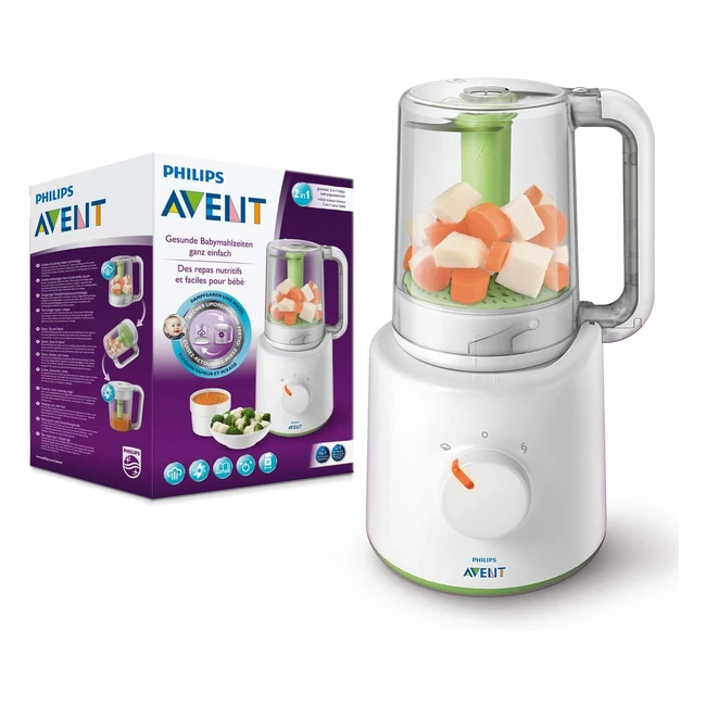 Philips Avent SCF87020 EasyPappa Cuocipappa Multifunzione 2 in 1