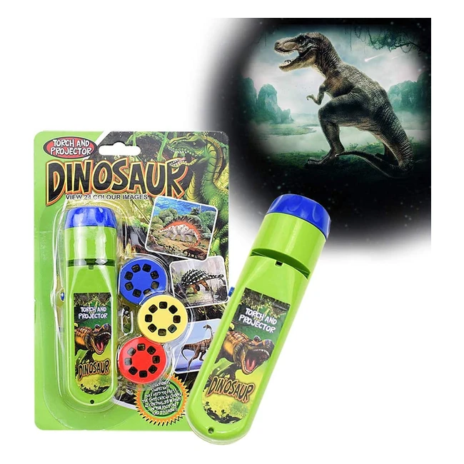 Pup Go Dinosaur Torch & Projector - 24 Images, 3 Discs - Cool Kids Toy for Boys - Ages 3-7