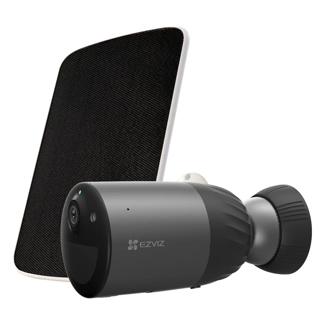EZVIZ Solar Security Camera - Wireless, Waterproof, Color Night Vision, PIR Motion Detection, 32GB Storage, Two-Way Talk
