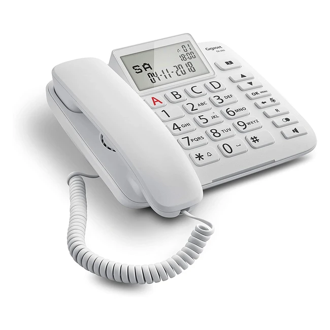 Telefono Fisso Gigaset DL380 con Ampio Display Grandi Tasti Ergonomici e Visual