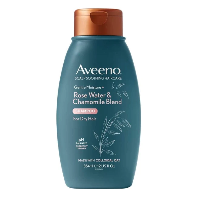 Aveeno Itchy Scalp Shampoo with Rosewater & Chamomile - Clinically Proven for Dry Hair & Scalp (354ml)