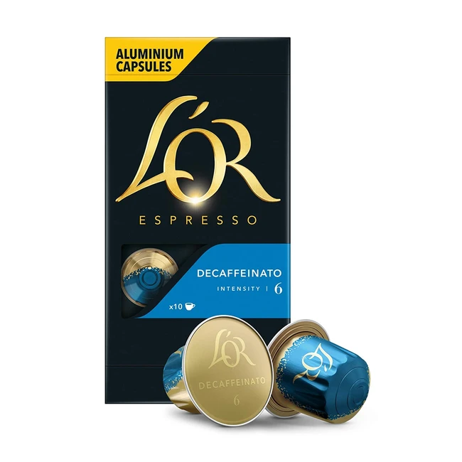 Douwe Egberts L'OR Espresso Decaffeinato - Nespresso kompatible Kaffeekapseln - 10 Kapseln