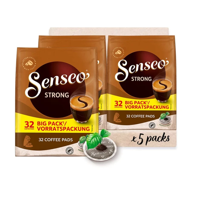 Senseo Strong: Aromatischer Kaffee, UTZ-zertifiziert, 5 Packungen á 32 Kaffeepads