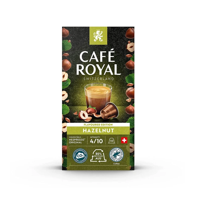 Café Royal Hazelnut Edition - 100 Nespresso-kompatible Kapseln - Aluminium - Intensität 4/10