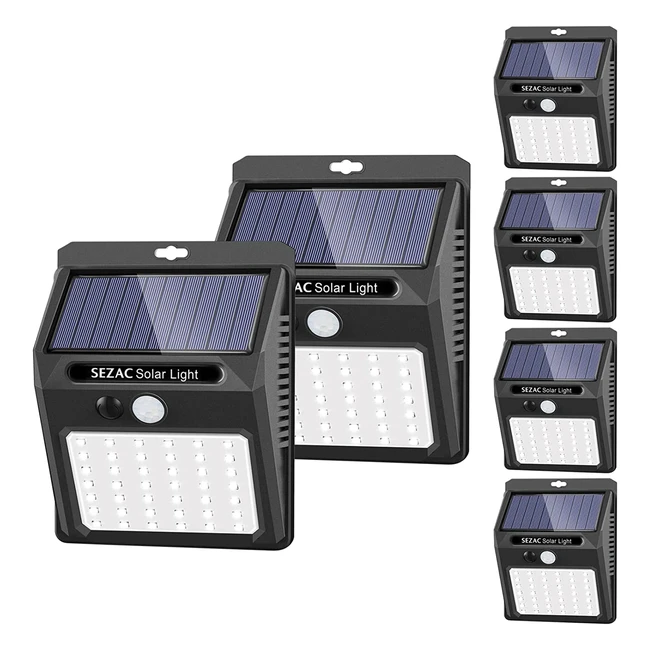 Solar Lights Outdoor 6 Pack - 3 Modes, Motion Sensor, Waterproof - Yard, Garage, Garden, Fence, Door
