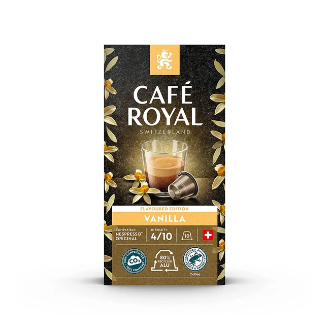 Café Royal Vanilla Edition - 100 Nespresso Compatible Capsules, Aluminium, Intensity 4/10