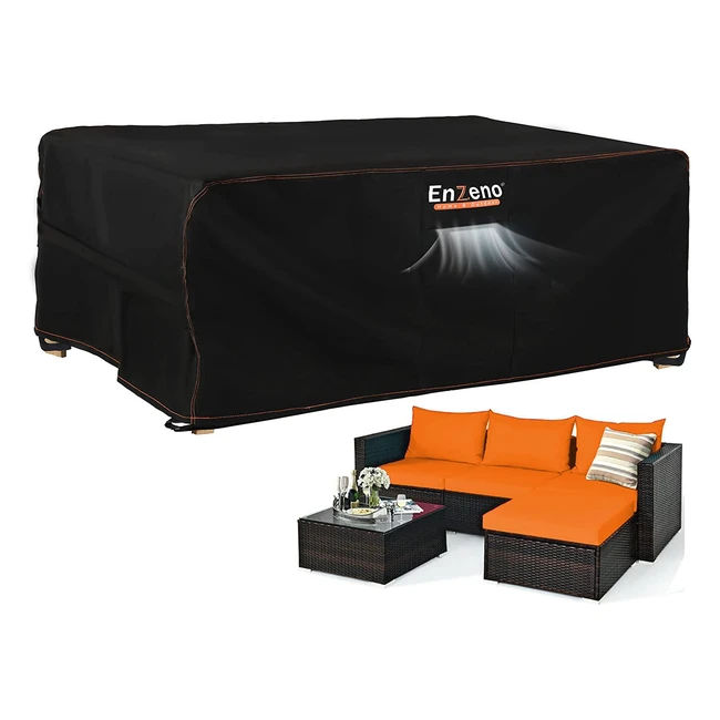 Enzeno Garden Furniture Cover - Waterproof, Heavy Duty, Anti-UV, 200x200x90cm