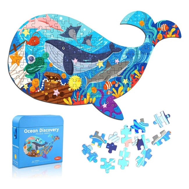 Puzzle Oceano 108 Pezzi per Bambini 3-9 Anni - Educativo, Divertente e Sicuro