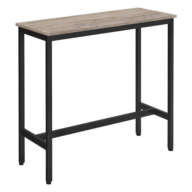 VASAGLE Bar Table LBT010B02 - Industrial Design, Sturdy Metal Frame, 100 x 40 x 90 cm