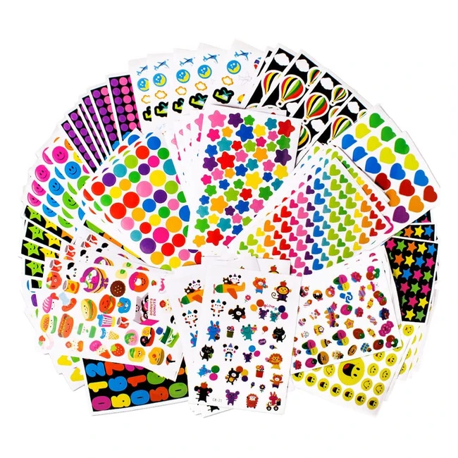 5000 Gommettes Enfant Autocollants Stickers Colors - Scrapbooking DIY Cadeau #80 Feuilles #Thèmes Variés