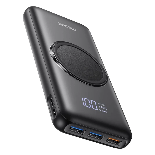 Charmast 20000mAh Wireless Power Bank - 15W Max, 20W PD, QC 3.0 Portable Charger
