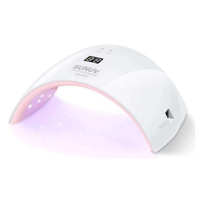 Lampe UV LED Sunuv pour ongles professionnelle avec capteur automatique et grand écran LCD - Séchage rapide pour gels LED, UV et durs