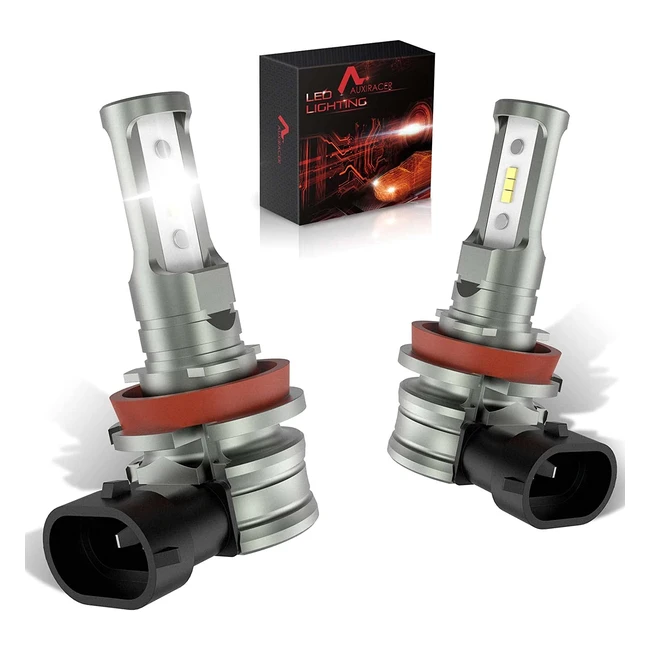 Ampoule LED H11 H8 H9 Blanc Froid 6500K Super Lumineux 300 Lm pour Voiture et Moto - Kit Xenon et Lampes Halogènes de Rechange - 2 Ampoules LED H11 incluses