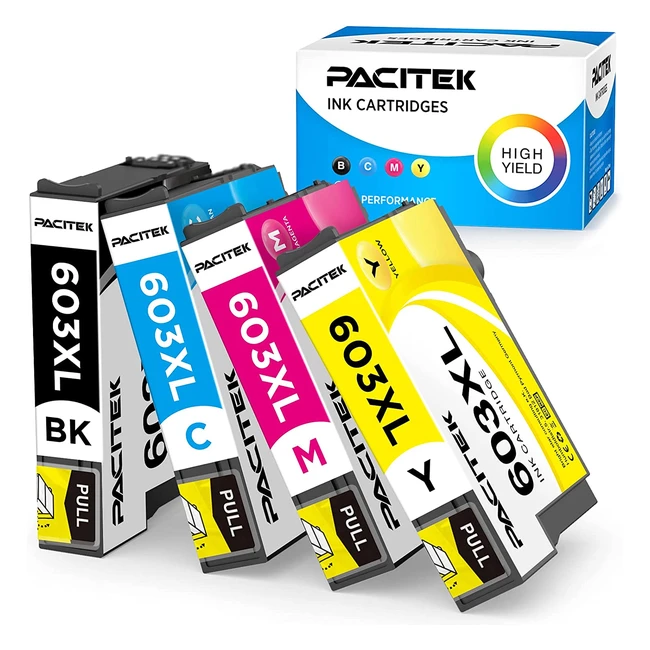 Pacitek 603XL Ink Cartridges for Epson WF & XP Series - 4 Pack