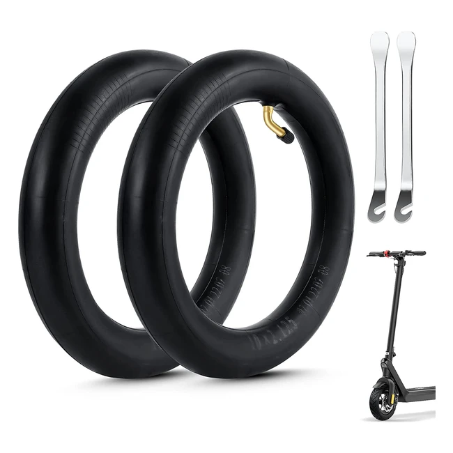 Ainiv 2 Pack Inner Tube 10x2.125 with Thicken Rubber Tyre and Valve 0 for Electric Scooters and Mobility Scooters
