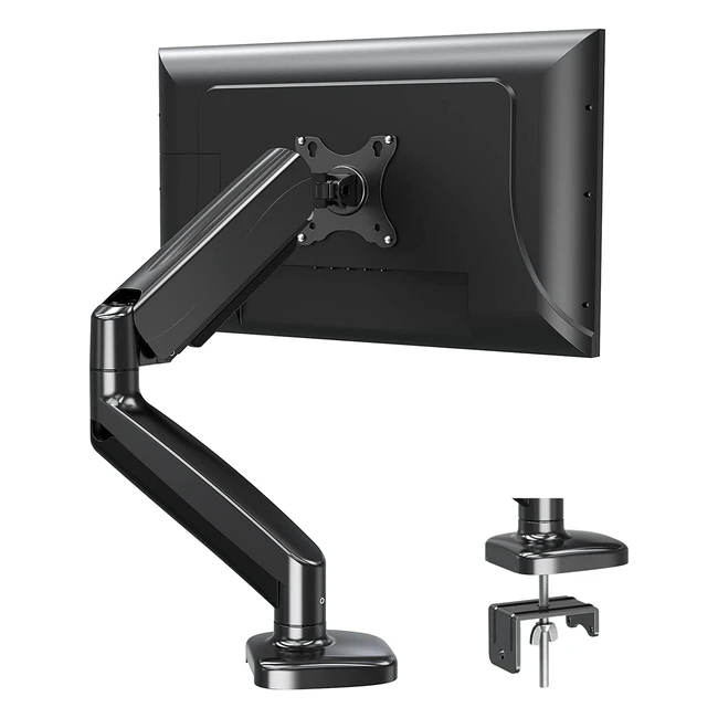 Eono Single Monitor Arm Mount - Height Adjustable Gas Spring Stand for up to 27