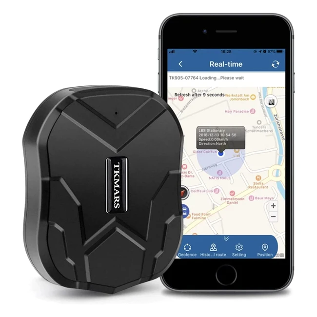 Localizzatore GPS per auto: Tracker magnetico senza abbonamento, 90 giorni standby, posizione in tempo reale, dispositivo antifurto - TK905