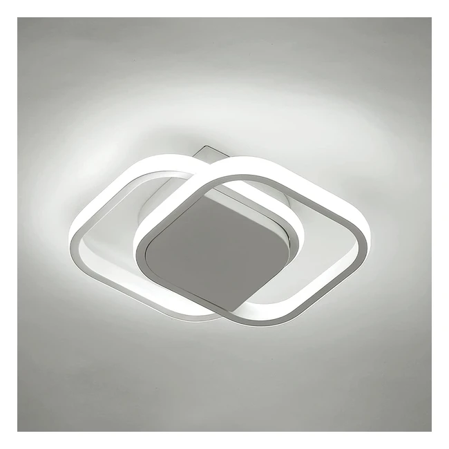Lampadario LED moderno 24W 2520lm bianco acrilico per soggiorno cucina bagno - Luce bianca fredda 6000K