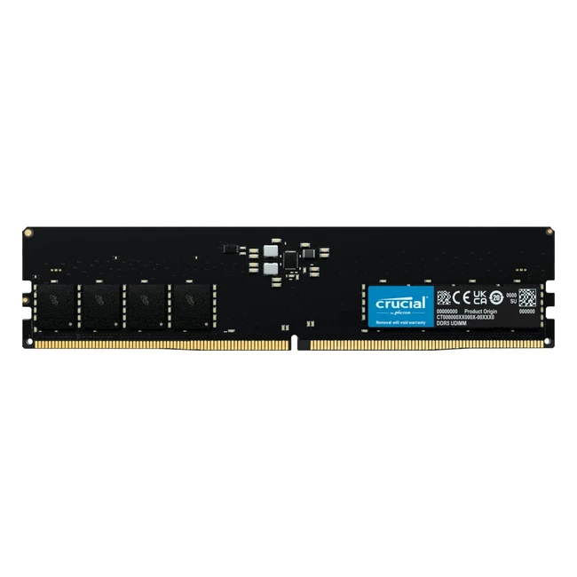 Crucial RAM 32Go DDR5 5200MHz/4800MHz pour bureau CT32G52C42U5 - Améliorez votre productivité et jouez avec des taux de rafraîchissement supérieurs