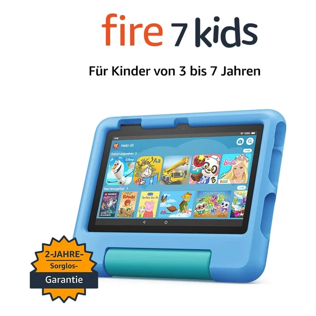 Fire 7 Kids-Tablet, 7-Zoll-Display, 16GB, blau - für Kinder von 3-7 Jahren