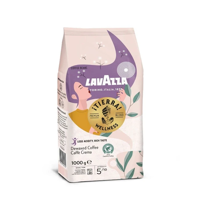 Lavazza Tierra Wellness gemahlener Kaffee | Schokoladenaromen | Arabica & Robusta | Mittlere Röstung | 1 kg