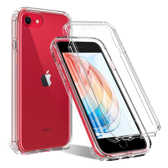 OWKEY iPhone SE 2020 Case - Full Body Heavy Duty Cover with Screen Protector