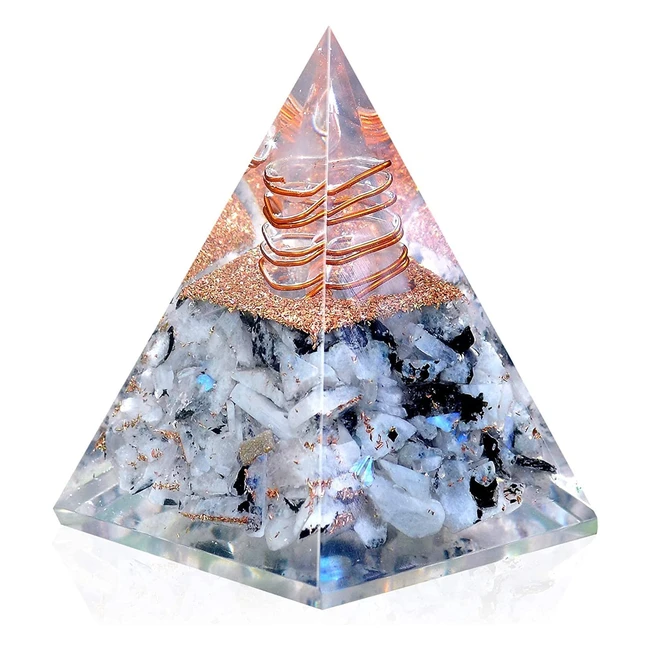 Healing Crystals Moonstone Pyramid - Chakra Stones for Anxiety Relief and Spiritual Growth - Perfect Gift for Women and Girls