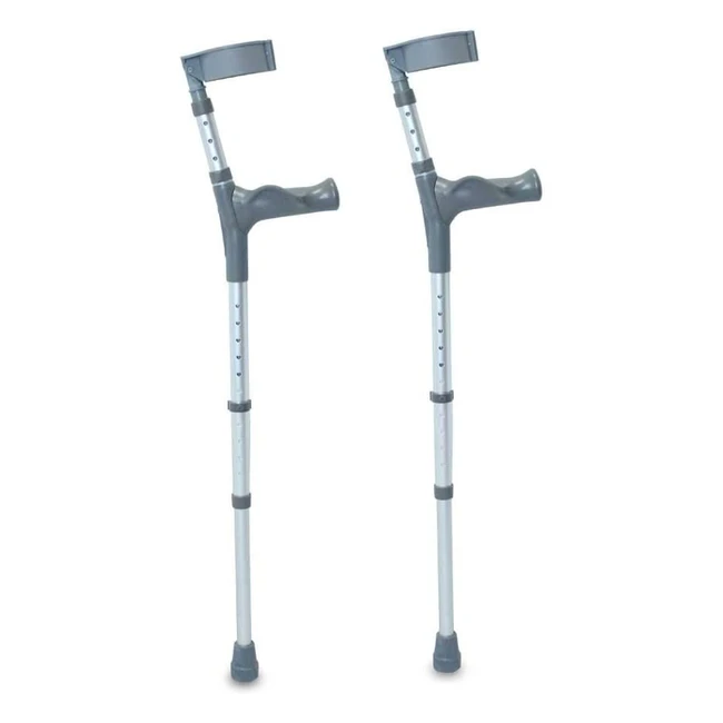 NRS Healthcare Double Adjustable Crutches - Comfy Handles - Regular Height - Ideal for Arthritis & Grip Problems