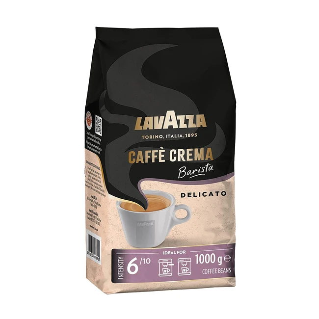 Lavazza Caffè Crema Barista Delicato - Arabica & Robusta Kaffeebohnen mit Schokolade & Kakaoaromen - 1kg Packung