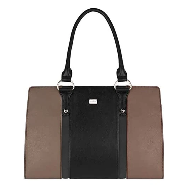 David Jones Women's Tote Handbag - Striped Faux Leather, Large Size, Long Handles, Perfect for Work and School